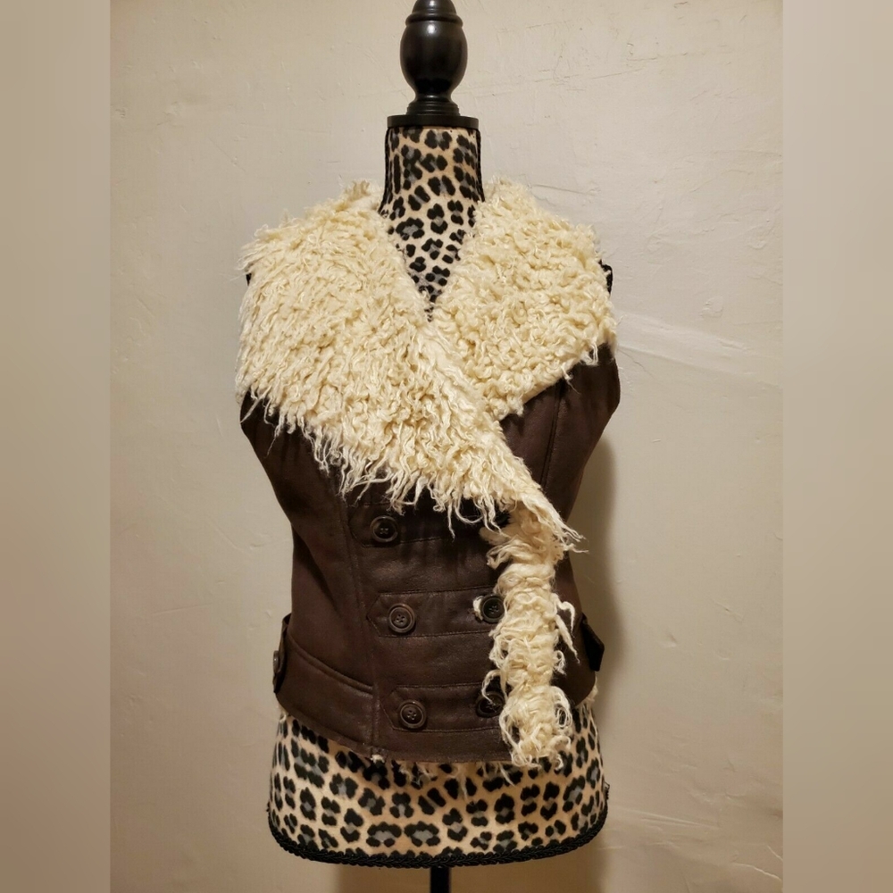 Forever 21 Sherpa Lined Vest, Large